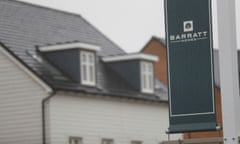 A Barratt homes sign at a Barratt housing development near Haywards Heath