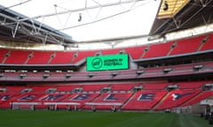 Women in Football sign at Wembley.