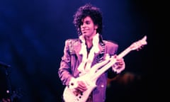 Prince performing on stage