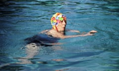 Elderly woman swimming