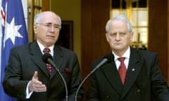 Former Australian prime minister John Howard and minister Philip Ruddock in 2005