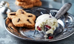 Stilton and cranberry ice-cream.