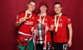 Aoife Mannion (centre) celebrates after winning the Women's FA Cup