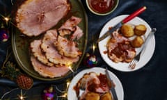 Thomasina Miers’ guajillo and pineapple adobo glazed roast ham.