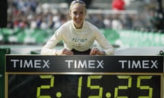 Paula Radcliffe holds the world record for the women’s marathon set in 2003.