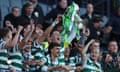 Celtic win the Scottish League Cup, after beating Rangers 2-1 at Hampden Park.