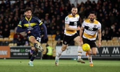 Matt Crooks scores Middlesbrough’s third in their quarter-final against Port Vale