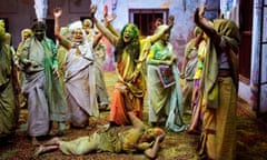 Holi celebrations at a widows' ashram in Uttar Pradesh