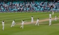 Jimmy Anderson bowls Mohammed Shami to end the match.
