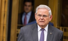 Bob Menendez outside court in Manhattan earlier this month