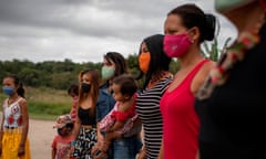 Guarani women and children in Rio de Janeiro state, Brazil