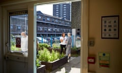 A caseworker teaches Rochdale residents about gardening, part of the Citizens’ Curriculum. 