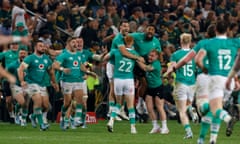 Ireland celebrate their win