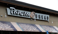 Panera Bread To Go Public<br>SAN RAFAEL, CALIFORNIA - NOVEMBER 09: A sign is posted on the exterior of a Panera Bread restaurant on November 09, 2021 in San Rafael, California. After going private in 2017 when JAB Holding bought the company for $7.5 billion, Panera Bread will go public once again through an initial public offering. (Photo by Justin Sullivan/Getty Images)