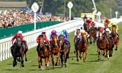 Desert Hero (second left) beats Valiant King (left) in the King George V Handicap at Royal Ascot.