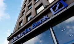The logo of Deutsche Bank on a building