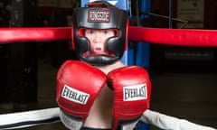 Brooklyn, NY, August 20th 2016. Oisin &amp; Mum Sarah Hughes at the famous Gleason Gym Photography Christopher Lane