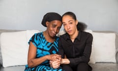 Paulette Wilson, who has lived in the UK for 50 years but is being threatened with deportation to Jamaica, with her daughter Natalie Barnes.