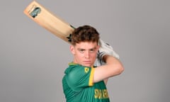 David Teeger of South Africa poses for a portrait ahead of the ICC U19 Men's Cricket World Cup .