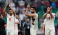 Jordan’s players applaud after narrowly missing out on a famous Asian Cup win over South Korea