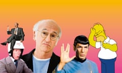 Jeffrey Tambor as Hank Kingsley in The Larry Sanders Show; Michael Crawford as Frank Spencer in Some Mothers Do ’Ave ’Em; Larry David; Leonard Nimoy as Mr Spock in Star Trek; Homer Simpson