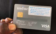 A cashless welfare card