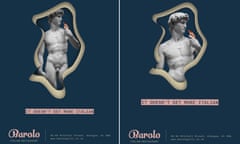 Barolo restaurant adverts, which had to be amended to be displayed on the Scottish underground.