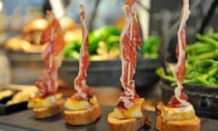 pintxos served at Bokado Bar just beside the San Telmo Museum, San Sebastian, Bay of Biscay, province of Gipuzkoa, Basque