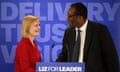 Liz Truss with Kwasi Kwarteng at the launch of her Tory leadership campaign in July