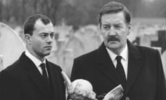 Ray McAnally, right, as prime minister Harry Perkins with Keith Allen as his press secretary Fred Thompson in A Very British Coup, adapted for Channel 4 from Chris Mullin’s book.