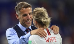 Ellen White with Phil Neville at the 2019 Women’s World Cup