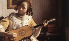 A section of The Guitar Player by Johannes Vermeer, which is on display at Kenwood House.