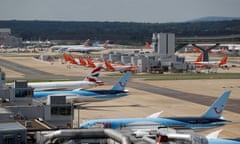 British Airways, Easyjet and Tui aircraft