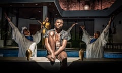 "Daddy" at the Almeida. T'Shan Williams, Sharlene Whyte (background), Terique Jarrett, Rebecca Bernice Amissah. Photo - Marc Brenner (1) (1)