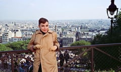 Audrey Hepburn in Paris wearing a camel coat from the film Funny Face