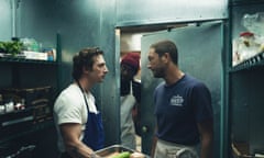 Jeremy Allen White and Ebon Moss-Bachrach in a scene from The Bear.
