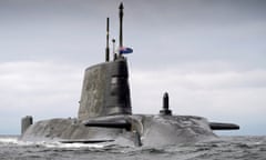 Surfaced Astute-class submarine