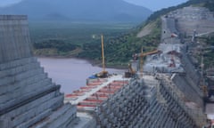 A dam under construction in Ethiopia