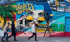 A street art-styled ad campaign in Shoreditch, London in 2019. Photograph: David Parry/PA