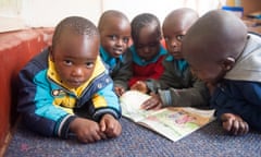 Children reading a book