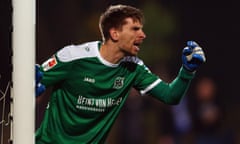 Ron-Robert Zieler in action for Hannover during a match against Hertha Berlin earlier this year