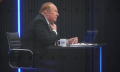 Andrew Neil on the GB News set.