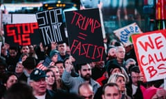 Protesters rally in New York to protect the Mueller investigation.