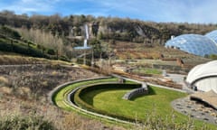 A concept drawing of how a new waterfall at Eden Project will look.