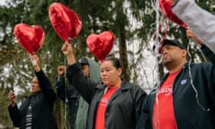 Family and friends of Alyssa McLemore, and members of the Missing and Murdered Indigenous Women movement — including family members of Rosenda Strong, who disappeared in October 2018, gathered at Morrill Meadows Park in Kent, Wash., on Sunday, April 7, 2019, to mark the tenth anniversary of McLemore’s disappearance.