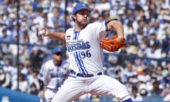 Trevor Bauer played the 2023 season with the Yokohama DeNa BayStars of Japan’s Nippon Professional Baseball following his suspension and release from the LA Dodgers amid allegations of sexual abuse.