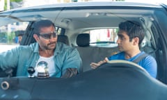 Dave Bautista and Kumail Nanjiani in Stuber.