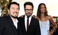 ‘Star Trek Beyond’ film premiere, Arrivals, Comic-Con International, San Diego, USA - 20 Jul 2016<br>Mandatory Credit: Photo by Buckner/Variety/REX/Shutterstock (5775449da) Justin Lin, J.J. Abrams and Zoe Saldana ‘Star Trek Beyond’ film premiere, Arrivals, Comic-Con International, San Diego, USA - 20 Jul 2016