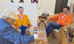 David Hockney painting Harry Styles