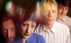 New Order Portrait Session<br>NEW YORK - OCTOBER 1989: Influential British rockers New Order (L -R) bassist Peter Hook, keyboardist Gillian Gilbert, lead vocalist/guitarist Bernard Sumner and drummer Stephen Morris pose for an October 1989 portrait in New York City, New York. (Photo by Bob Berg/Getty Images)